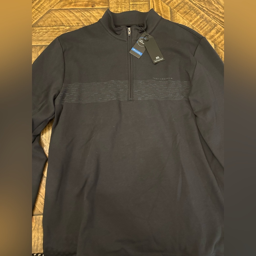 Travis Mathew Charcoal Zip-Up Sweater